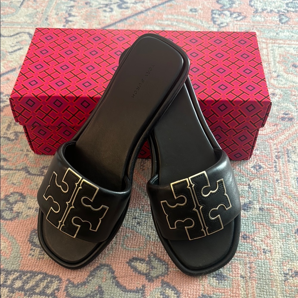 Tory Burch Black Slide Sandals